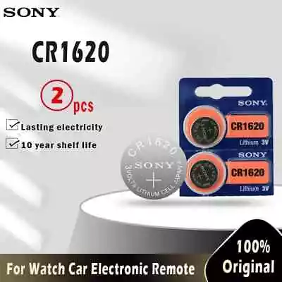 2 Sony Murata  Cr1620 3v  Batteries Lithium Car Key Alarm Garage Remote 3d Toy • $3.99