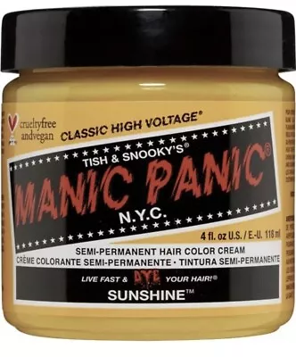 Manic Panic Hair Dye Semi-Permanent Hair Color 4oz (40 Sunshine) • $6.95