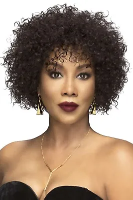 Spring - Vivica A Fox Brazilian Remi 100% Human Hair Full Wig Tight Spiral Curl • $31.24