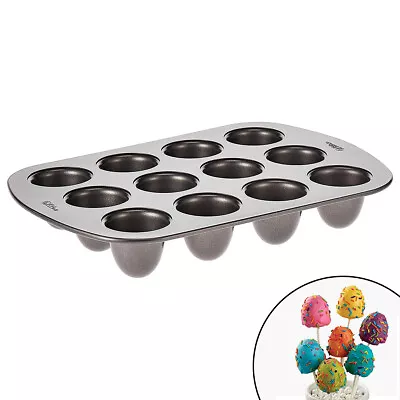 Wilton Cake Pops Pan Nonstick Metal Bakes 12 Bite Size Treats Cakes Brownies • $14.49