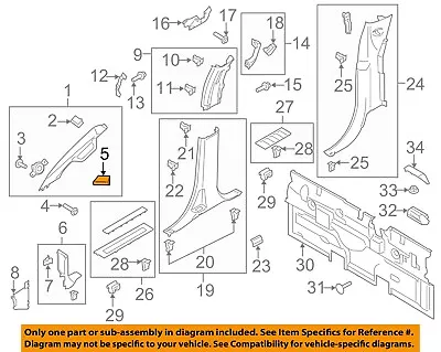 FORD OEM 15-18 F-150 Interior-Winshield Pillar Trim Cap FL3Z1531458AC • $2.06