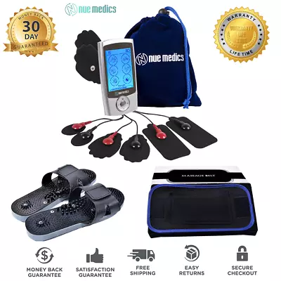 Tens Unit Muscle Stimulator Electric Pulse Massager Belt+Slipper Muscle Recover • $39.99