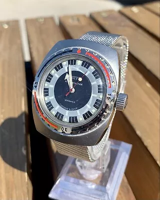 Vintage Soviet Mechanical Watch Vostok Amphibia Made In USSR Oval Case 1980s • $219