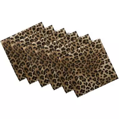 Animal Print Cloth Napkins Dinner Table Napkins Set Of 6 Leopard Solid Washab... • $32.90