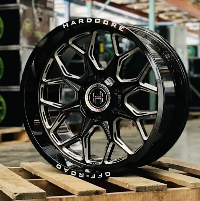 4  NEW 20x10 Hardcore HC104 Wheels -19 Black Milled 8x170 Ford F250 F350 • $1400