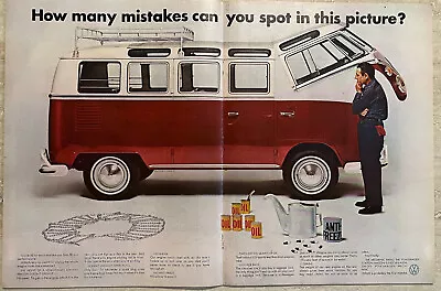 1967 VW Volkswagon Station Wagon Luggage Rack Bus 2-Page Vtg Print Ad • $12.99