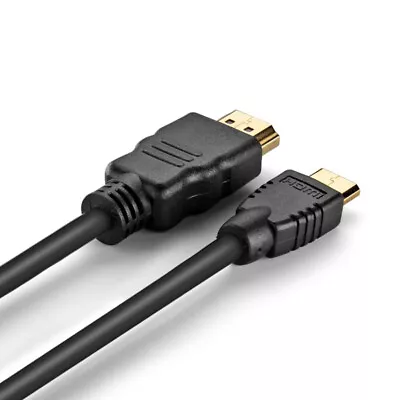 Black 6FT MINI HDMI To HDMI Cable Cord Adapter HD Gold Plated Connector • $7.39