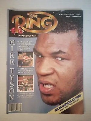 THE RING BOXING MAGAZINE FEBRUARY 1990  MIKE TYSON COVER Very Good Condition  • $24.99