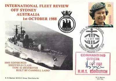 £9.99 • Buy 1988 International Fleet Review - Marriott Cover - Signed By HMS Edinburgh C O 