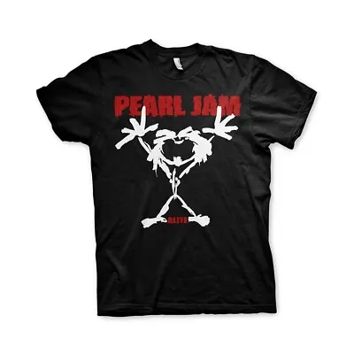 PEARL JAM - STICKMAN BLACK T-Shirt Front & Back Print X-Large • $41.31