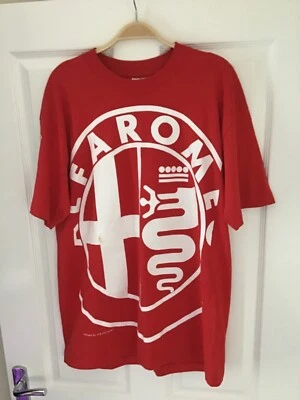 £34.99 • Buy Rare Vintage Alfa Romeo Single Stitch Front & Back Graphic Logo T-shirt Large
