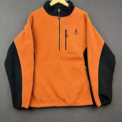 Sherpa Jacket Mens XL Orange & Black Adventure Gear Fleece Long Sleeve Polartec • $39.95