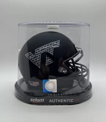 Virginia Tech Hokies NCAA Alternate 12 (Black Matte) Brick Schutt Mini Helmet! • $80