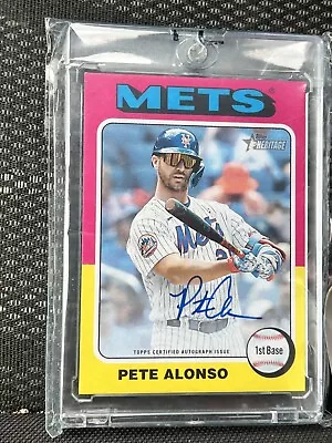 2024 PETE ALONSO Topps Heritage Real One Autograph Auto Card #ROA-PA NY Mets • $100