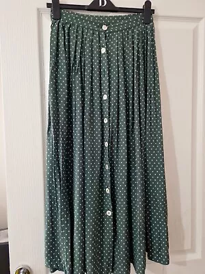 Laura Ashley Skirt; Green; White; Flowers • £10