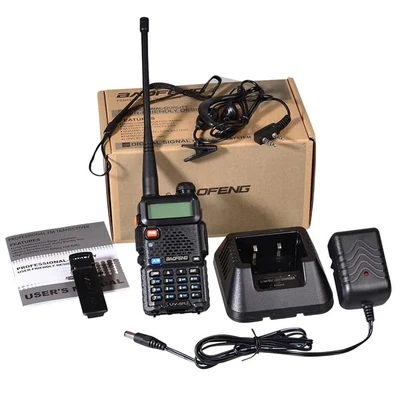 £40 • Buy Baofeng Uv-5r Plus 5w Uhf Vhf Dual Band Two Way Ham Radio Walkie Talkie 2 Pcs