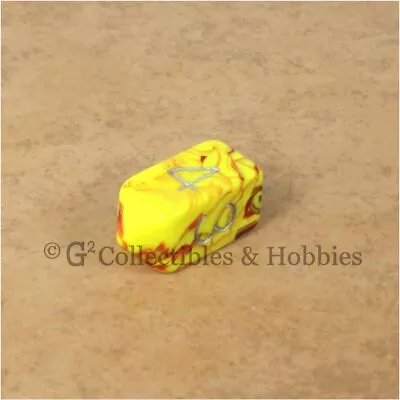 NEW Crystal Caste D4 Toxic Yellow Red Barrel Die D&D Gaming RPG Dice Four Sided • $2.99