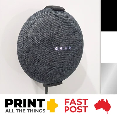 $7 • Buy Google Home / Nest Mini Wall Mount Stand Holder Black / White With Mounting Tape