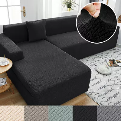 Sofa Cover Couch Covers 1 2 3 4 Seater Slipcover Lounge Protector High Stretch • $21.99