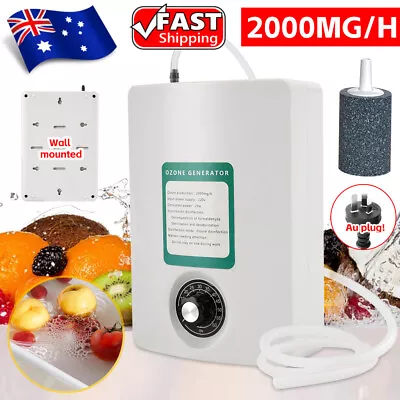 Active Ozone Generator Purifier Machine 2000mg/h Water Air Freshening 220V/50HZ • $41.95