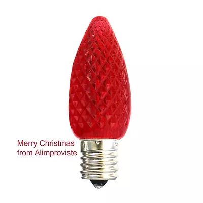 LED C9 LIGHT BULB Red Faceted CHRISTMAS Replacement 5 Diode Lamp E17 Base NEW • $1.95