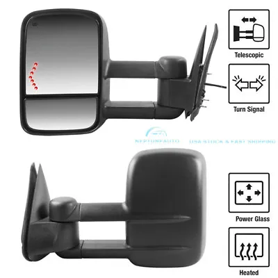 LH+RH Power Heated Tow Mirrors For 03-06 Chevy Silverado 1500/2500/3500 Classic • $85.96