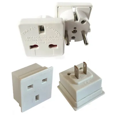 [4 PACK] UK To Asia AU EU US America Canada India Jamaica Travel Plug Adapter • £9.94