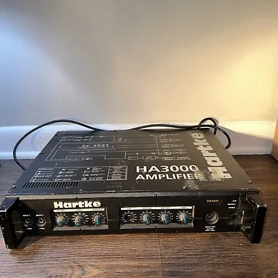Hartke Ha3000 Electric Bass Guitar Amp Head 300-watt Rack Mount Powers On Read • $149.99