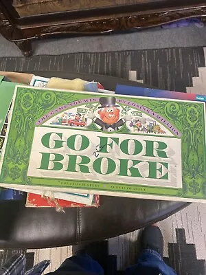 Vintage GO FOR BROKE Board Game By Selchow & Righter 1965 Complete!!! • $5
