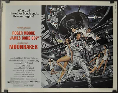 Moonraker 1979 ORIG 22X28 MOVIE POSTER JAMES BOND ROGER MOORE MICHAEL LONSDALE • $200