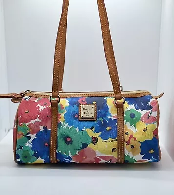 Dooney & Bourke Watercolor Floral Barrel Bag Purse • $59.95