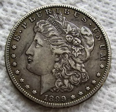 1899-S Morgan Silver Dollar Rare Key Date San Francisco XF  AU Rubber Band Marks • $149