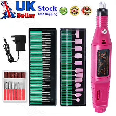 1 Set Electric Nail Drill Machine Manicure Pedicure Portable Nail File Buffer UK • £6.26