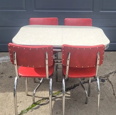 $400 • Buy Mid Century Chrome Formica Table And Chairs