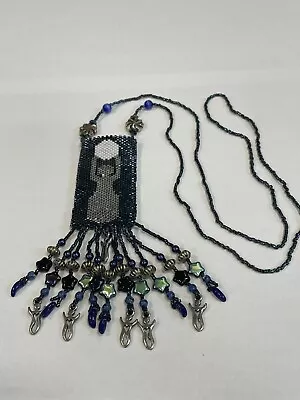 Native American Design Beaded Medicine Man Amulet Bag Pouch Necklace • $24.50