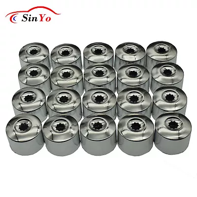 Set Of 20 Wheel Lug Nut Bolt Cover Caps Silver For  VW MK6 Jetta MK5 Bora Touran • $13.07