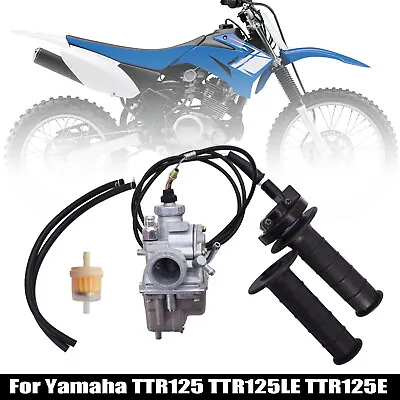 Carburetor & Handle Grip Bar Throttle Cable  For Yamaha TTR125 TTR125E TTR125LE • $34.71