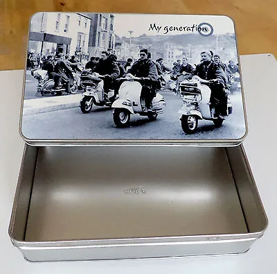 Scooter Keepsake Gift Tin LI TV SX GP PX Scooter Storage Tin Mod Scooter Tin • £9.95