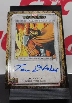 2022 UD Marvel Beginnings Creator Gallery Tom DeFalco Hobgoblin Autograph • $40