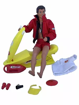 Barbie 90s Baywatch Ken Lifeguard Lot Vtg Accessories Clothes Jet Ski Mattel • $15