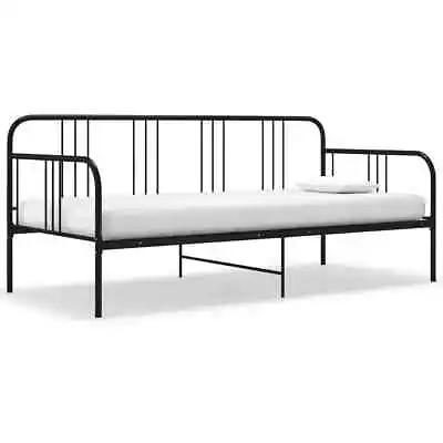 Sofa Bed Frame Black Metal 90x200 Cm • £90.99