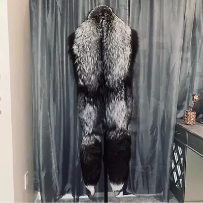 Genuine Saga Fox Fur Stole Wrap Scarf Bolero Jacket Coverup Opera Coat • $500