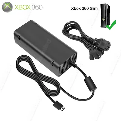 Microsoft Xbox 360 Slim Console Power Supply Cord Brick Charger Adapter Cable US • $16.89