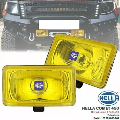 2x HELLA Comet 450 Yellow Lens H3 12V Driving Fog Light Lamp Part 4x4 Lamp Light • $216.26