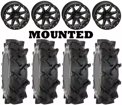 Kit 4 System 3 MT410 Tires 28x9-14 On Quadboss Boss Lock Beadlock Black FXT • $1538.72