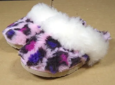 Toddler Girls Size 13 Fairy Tale UGG Cozy II Leopard Faux Fur Slippers 1103587K • $33.75