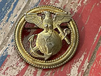 WWII U.S. Marine Corps Service Lapel Pin Victory Sweetheart USMC EGA Sterling • $24.99