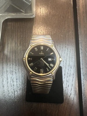 $650 • Buy Ebel Classic Wave Band Men's 34mm Case Two-Tone 18KYG/SS Watch Black Dial