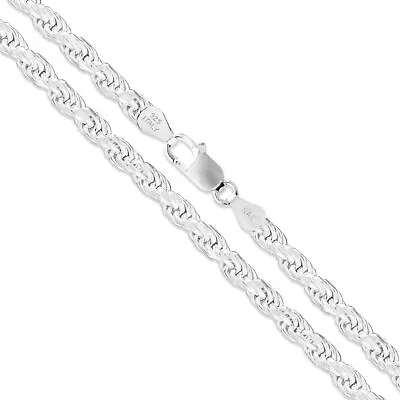 Sterling Silver Necklace Heavy Men's Rope Chain Solid 925 Italy New US Wholesale • $40.99