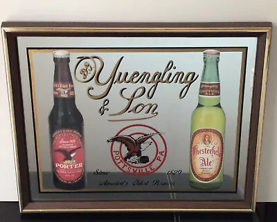 Yuengling & Sons Beer Branded Mirror With Wood And Metal Frame 16  X 13  • $89